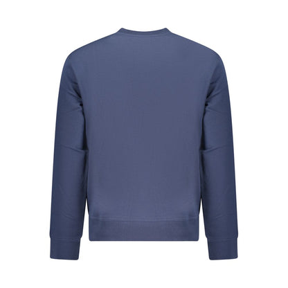 Sweatshirt by Hugo Boss for men in cotton blue & print features an exquisite silhouette, showcasing and details for a exquisite look.