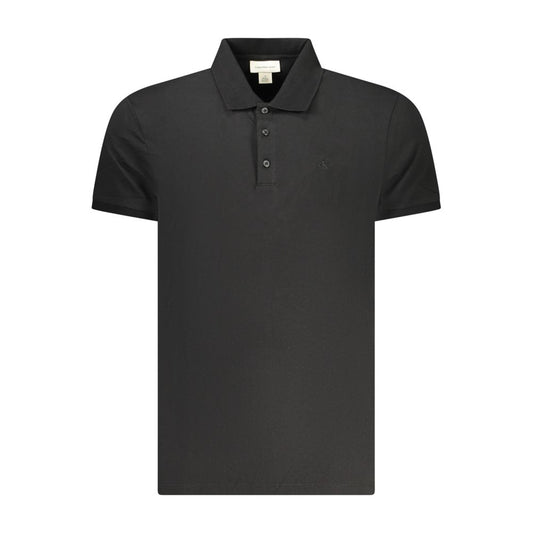 Polo Shirt by Calvin Klein for men in cotton black, patterned & monogram presents a sleek silhouette, featuring a refined and for a sleek finish.