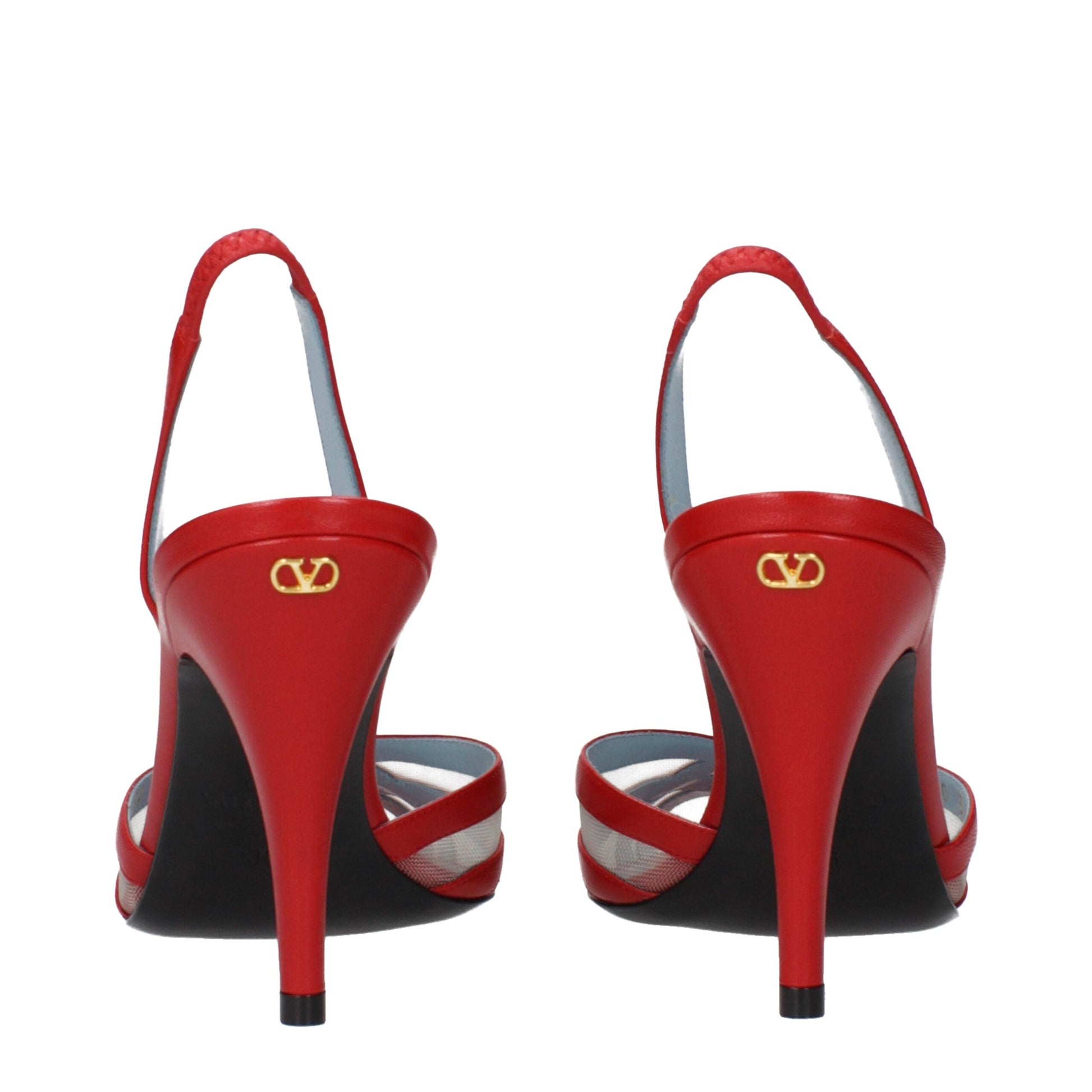 Stiletto Sandals by Valentino Garavani for women in leather red features an effortlessly chic silhouette from the Women's Leather Stiletto Sandals collection, showcasing a effortlessly chic stiletto and elegant .