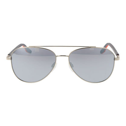 Sunglasses by Converse for unisex in plastic and silver featuring an opulent aviator full-rim frame design with a sophisticated silver coloured frame finish and high-performance mirrored lens.