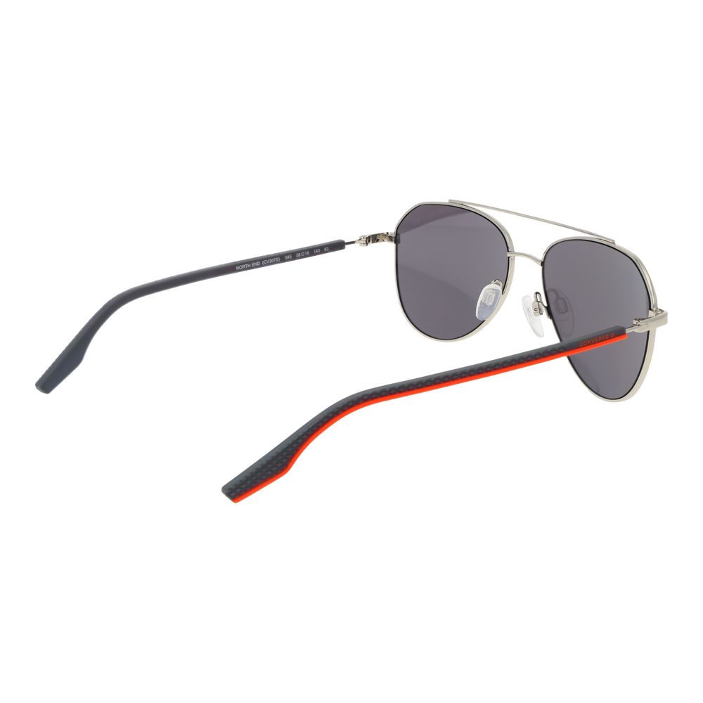 Sunglasses by Converse for unisex in plastic silver showcases a ethereal silhouette, featuring silver coloured frame aviator full-rim frame design with mirrored lens for a ethereal finish.