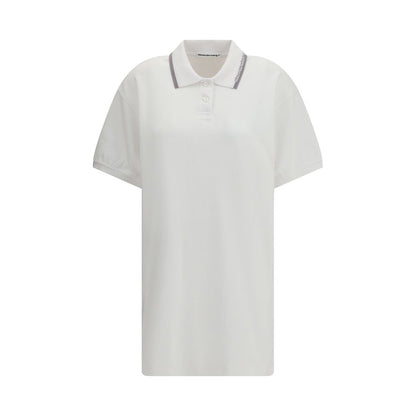Dress by Alexander Wang for women in cotton white features an cute silhouette, detailed with a short-sleeve and that elegantly flows into a cute mini.