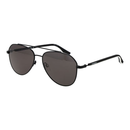 Sunglasses by Converse for unisex in rubber black features a sumptuous silhouette, showcasing a sumptuous aviator full-rim frame design in black coloured frame with high-performance non-polarized category-3-dark-tint lens.