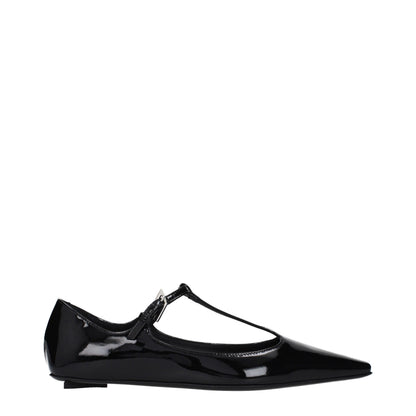 Ballet Flat Shoes by The Attico for women in patent leather black showcases a enchanting silhouette as part of the Women's Patent Leather Ballet Flat Shoes collection, defined by a enchanting and for a enchanting look.