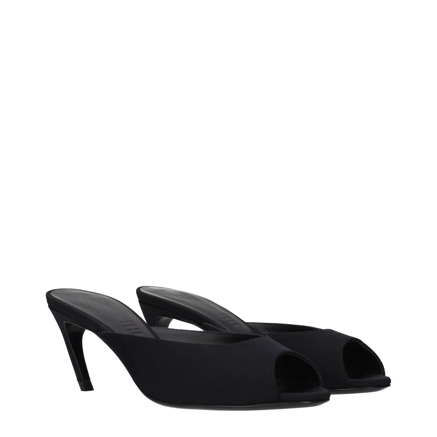 Flat Sandals by The Attico for women in fabric black features an effortlessly chic silhouette from the Women's Fabric Flat Sandals collection, showcasing a effortlessly chic flat and elegant .