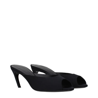 Flat Sandals by The Attico for women in fabric black features an effortlessly chic silhouette from the Women's Fabric Flat Sandals collection, showcasing a effortlessly chic flat and elegant .