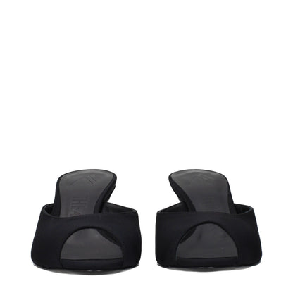 Flat Sandals by The Attico for women in fabric black showcases a sculptural silhouette as Women's Fabric Flat Sandals, defined by a sculptural flat and sculptural for a sculptural look.