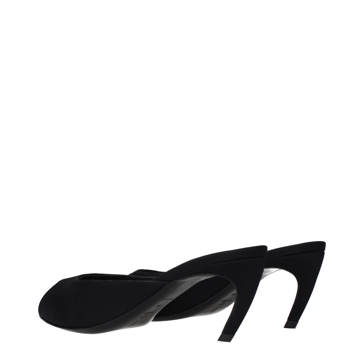 Flat Sandals by The Attico for women in fabric black features an statuesque Women's Fabric Flat Sandals silhouette with a refined flat and elegant .