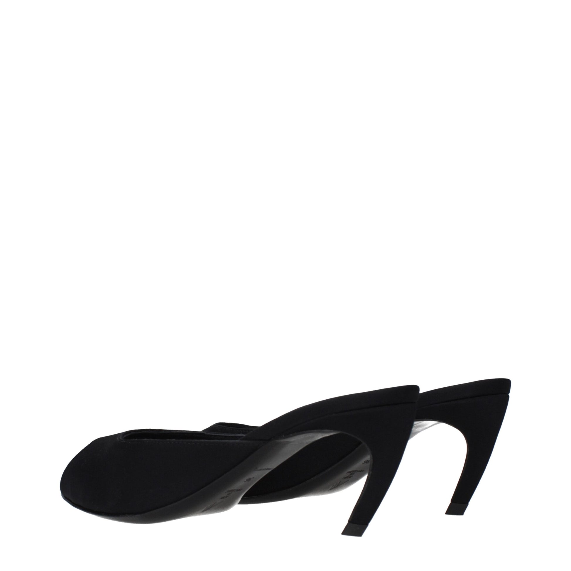 Flat Sandals by The Attico for women in fabric black features an statuesque Women's Fabric Flat Sandals silhouette with a refined flat and elegant .