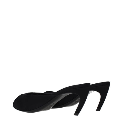 Flat Sandals by The Attico for women in fabric black features an statuesque Women's Fabric Flat Sandals silhouette with a refined flat and elegant .