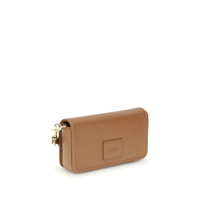 Mini Shoulder Flap Bag by Marc Jacobs for women in bos taurus calf grained leather brown, signature & monogram features a effortless sophistication silhouette, secured by a flap, magnetic & button with ample single-compartment and versatile shoulder-strap & adjustable-strap for a effortless sophistication finish.