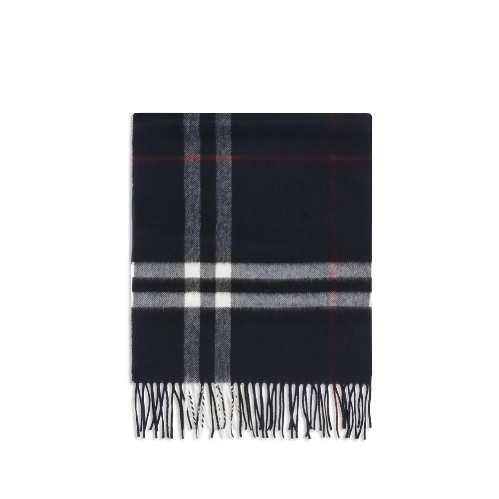 Scarf by Burberry for women in cashmere & capra leather blue presents a effortlessly chic silhouette, artfully capturing the essence of the effortlessly chic Icon Cashmere & Capra Leather Shawl Scarf design for a sophisticated look.