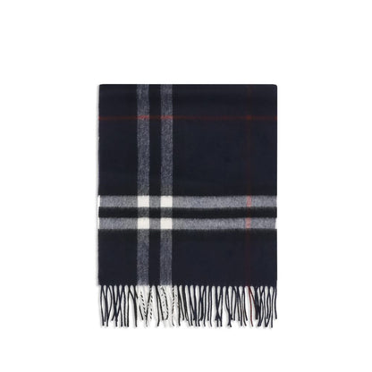 Scarf by Burberry for women in cashmere & capra leather blue presents a effortlessly chic silhouette, artfully capturing the essence of the effortlessly chic Icon Cashmere & Capra Leather Shawl Scarf design for a sophisticated look.