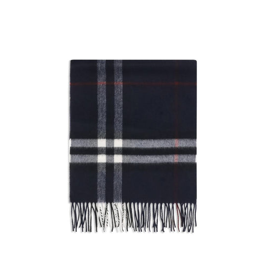 Scarf by Burberry for women in cashmere & capra leather blue presents a effortlessly chic silhouette, artfully capturing the essence of the effortlessly chic Icon Cashmere & Capra Leather Shawl Scarf design for a sophisticated look.