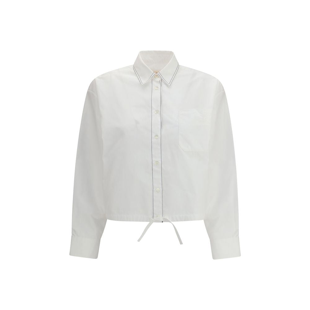 Shirt by Marni for women in cotton black & white presents a discerning silhouette, showcasing a sophisticated and short-sleeve for a truly discerning finish.
