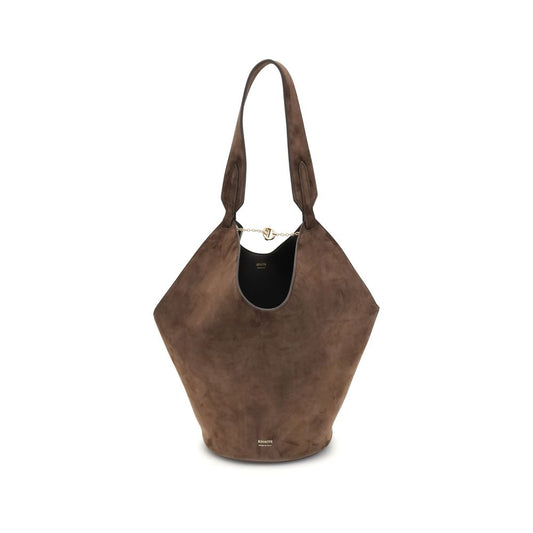 Small Shoulder Bag by Khaite for women in bos taurus calf suede leather brown & monogram features a distinguished silhouette, showcasing a secure and distinguished with versatile shoulder-strap & handle for a distinguished finish.
