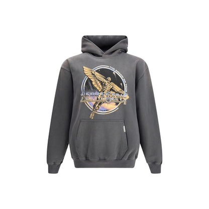 Sweatshirt Hoodie by Represent for men in cotton gray & print features an dramatic silhouette, showcasing a sophisticated hooded neckline and dramatic for a refined, modern aesthetic.