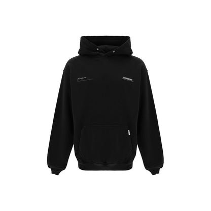 Sweatshirt Hoodie by Represent for men in cotton black & monogram features a slouchy chic silhouette, detailed with a slouchy chic and a signature hooded neckline for an elevated aesthetic.