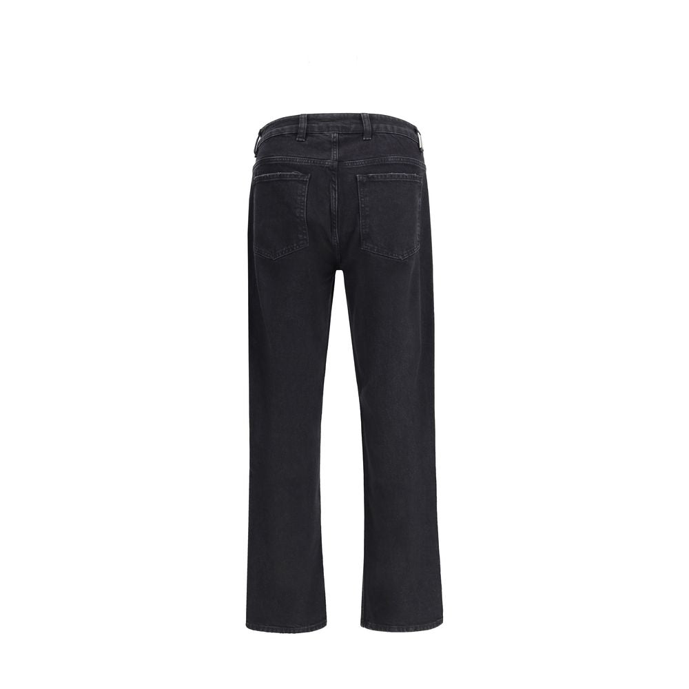 Jeans by Represent for men in denim cotton black features a polished silhouette with a polished straight-leg & regular-fit, reaching a polished long and finished with a polished mid rise.