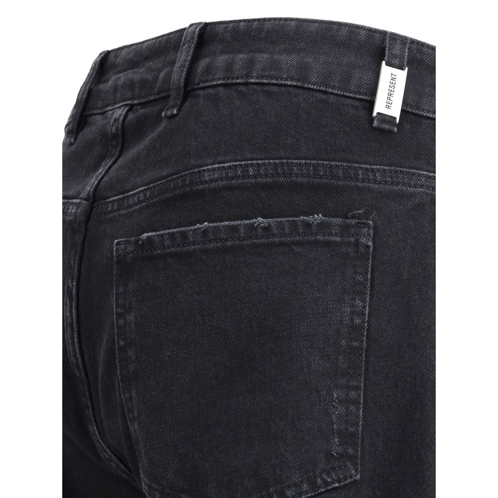 Jeans by Represent for men in denim cotton black features an sophisticated mid rise and straight-leg & regular-fit with a precise long, creating a sophisticated and sophisticated silhouette.