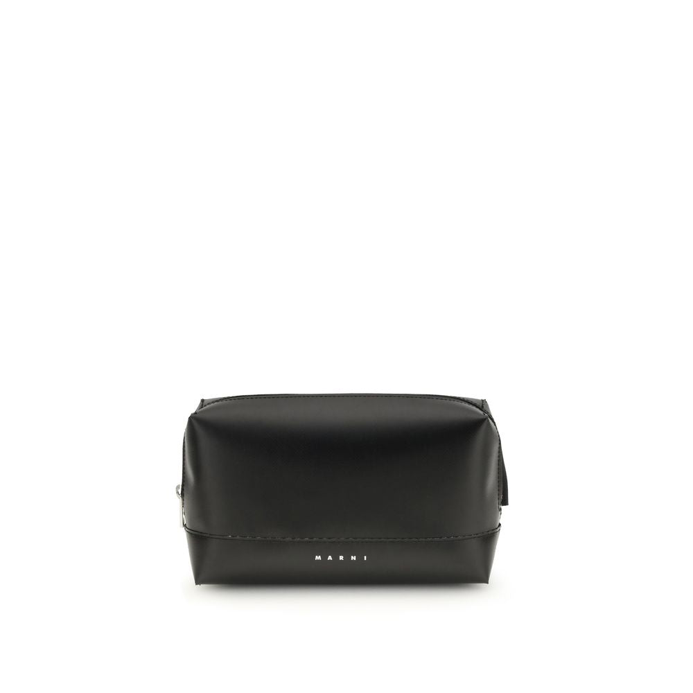 Shoulder Bag by Marni for men in bos taurus calf leather black features a effortless sophistication silhouette, secured by a zipper with ample and versatile shoulder-strap & adjustable-strap for a effortless sophistication finish.