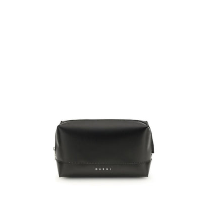 Shoulder Bag by Marni for men in bos taurus calf leather black features a effortless sophistication silhouette, secured by a zipper with ample and versatile shoulder-strap & adjustable-strap for a effortless sophistication finish.