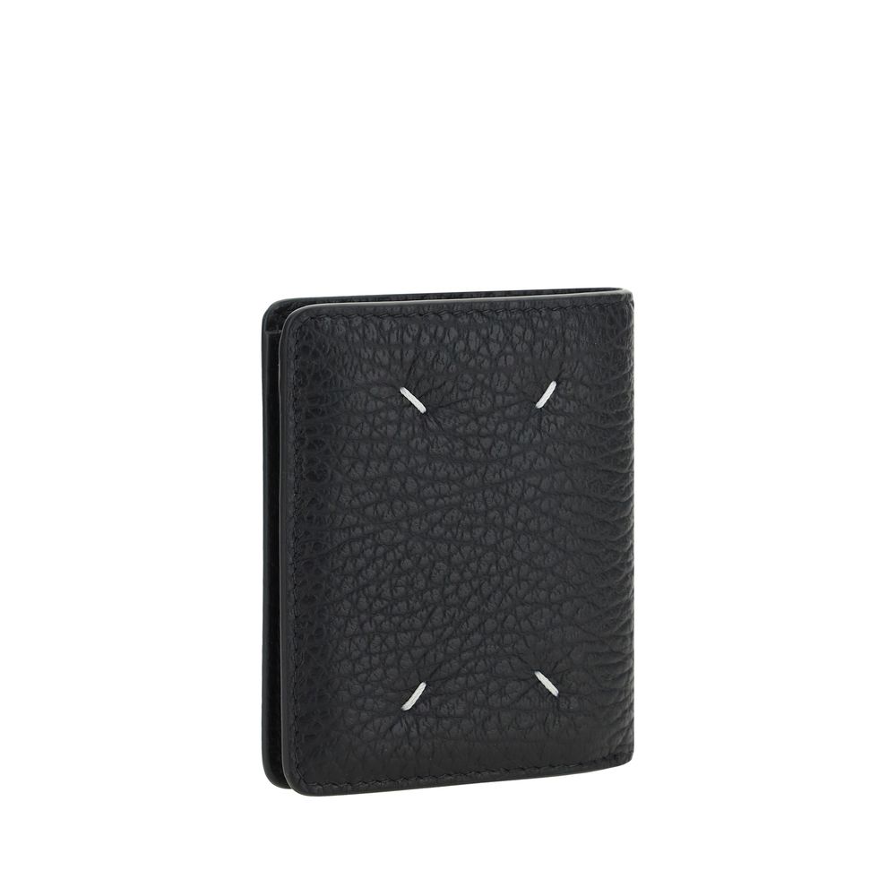 Cardholder Wallet by Maison Margiela for women in bos taurus calfskin leather black features a sleek silhouette, showcasing the sleek Bos Taurus Calfskin Leather Cardholder Wallet design with sophisticated card-organization compact-design for a premium look.