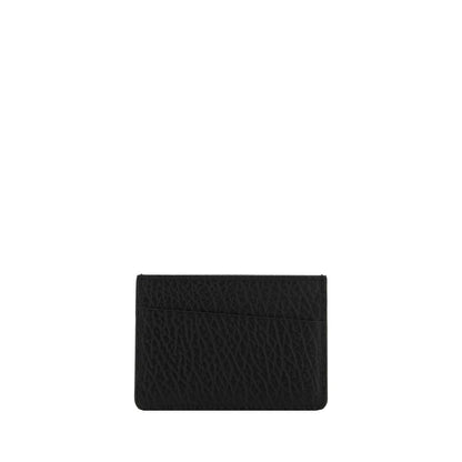 Cardholder Wallet by Maison Margiela for women in bos taurus calf grained leather black showcases a discerning silhouette, artfully capturing the essence of Bos Taurus Calf Grained Leather Cardholder Wallet with its functional card-organization.