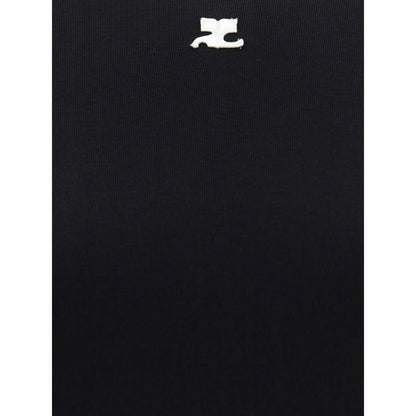 T-Shirt by Courrèges for women in cotton black features an edgy silhouette, meticulously detailed with a sophisticated and for a truly edgy finish.