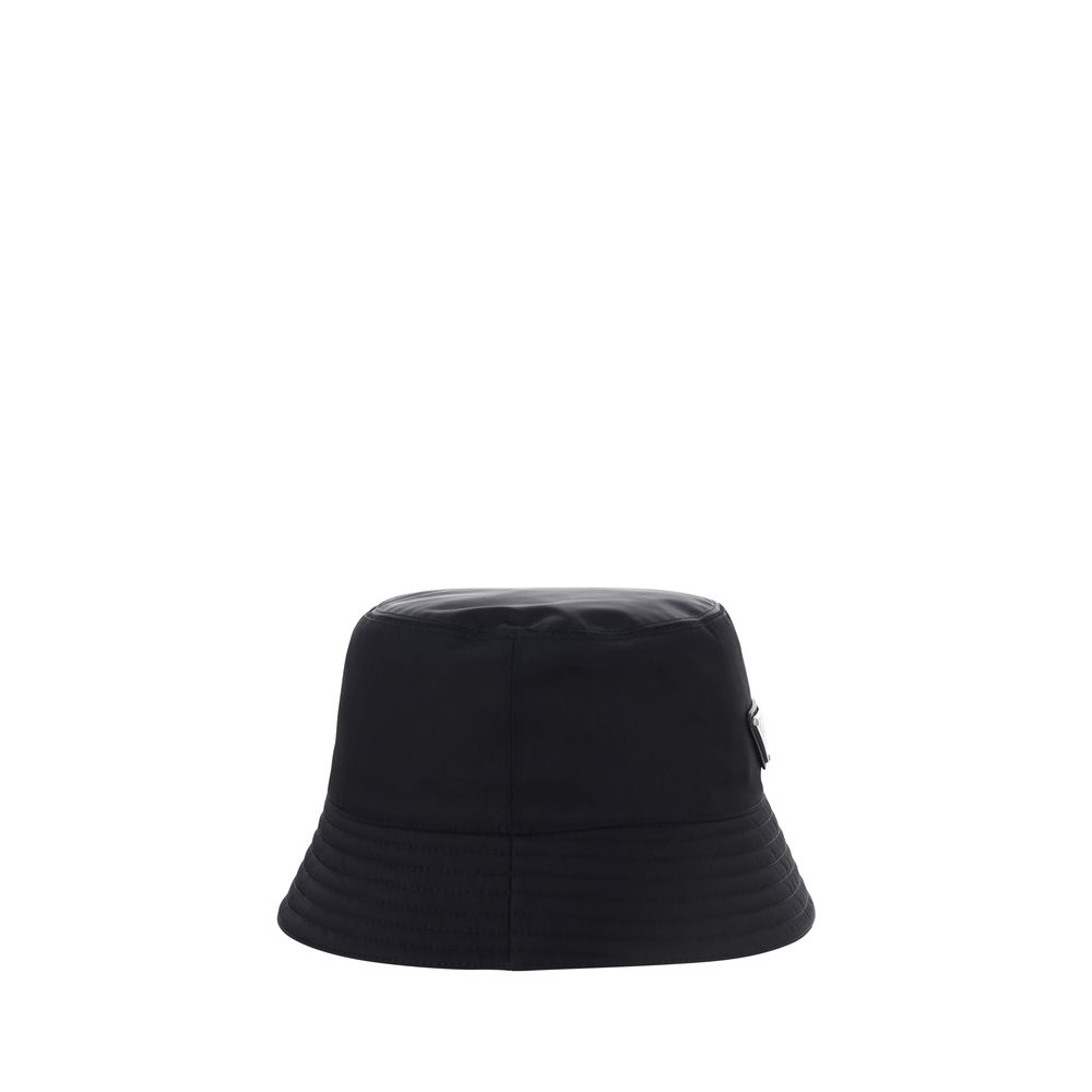 Bucket Hat by Prada for men in nylon black features an cosmopolitan chic silhouette, showcasing the cosmopolitan chic design of the Nylon Bucket Hat collection with a sophisticated cosmopolitan chic finish.