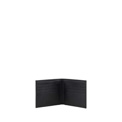 Cardholder Wallet by Prada for men in nylon leather black, signature & monogram showcases a enchanting silhouette, artfully detailed with the signature style of the Nylon Leather Cardholder Wallet and functional card-organization bifold.