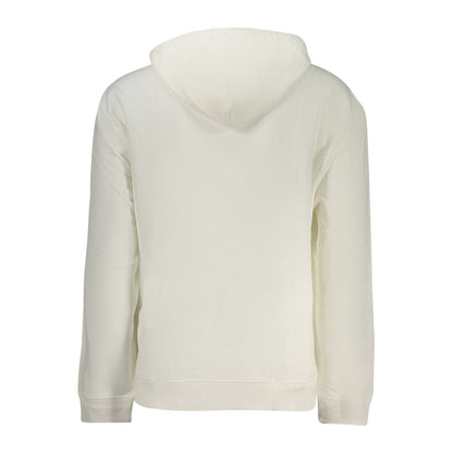 Hooded Sweatshirt Hoodie by Calvin Klein for men in cotton white features an dramatic silhouette, showcasing a sophisticated and dramatic for a refined, modern aesthetic.