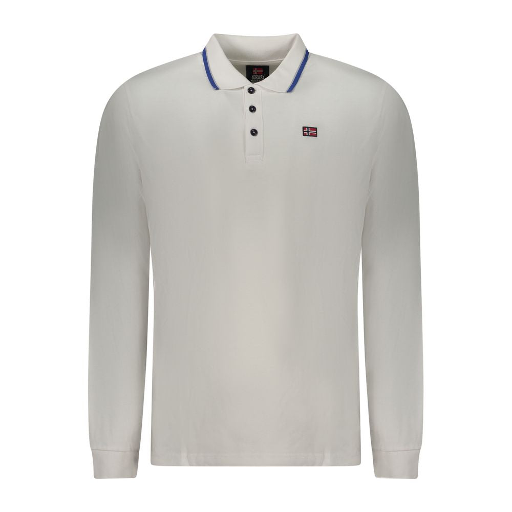 Polo Shirt by Norway 1963 for men in cotton white showcases a enviable silhouette, featuring a refined and long-sleeve for a enviable finish.