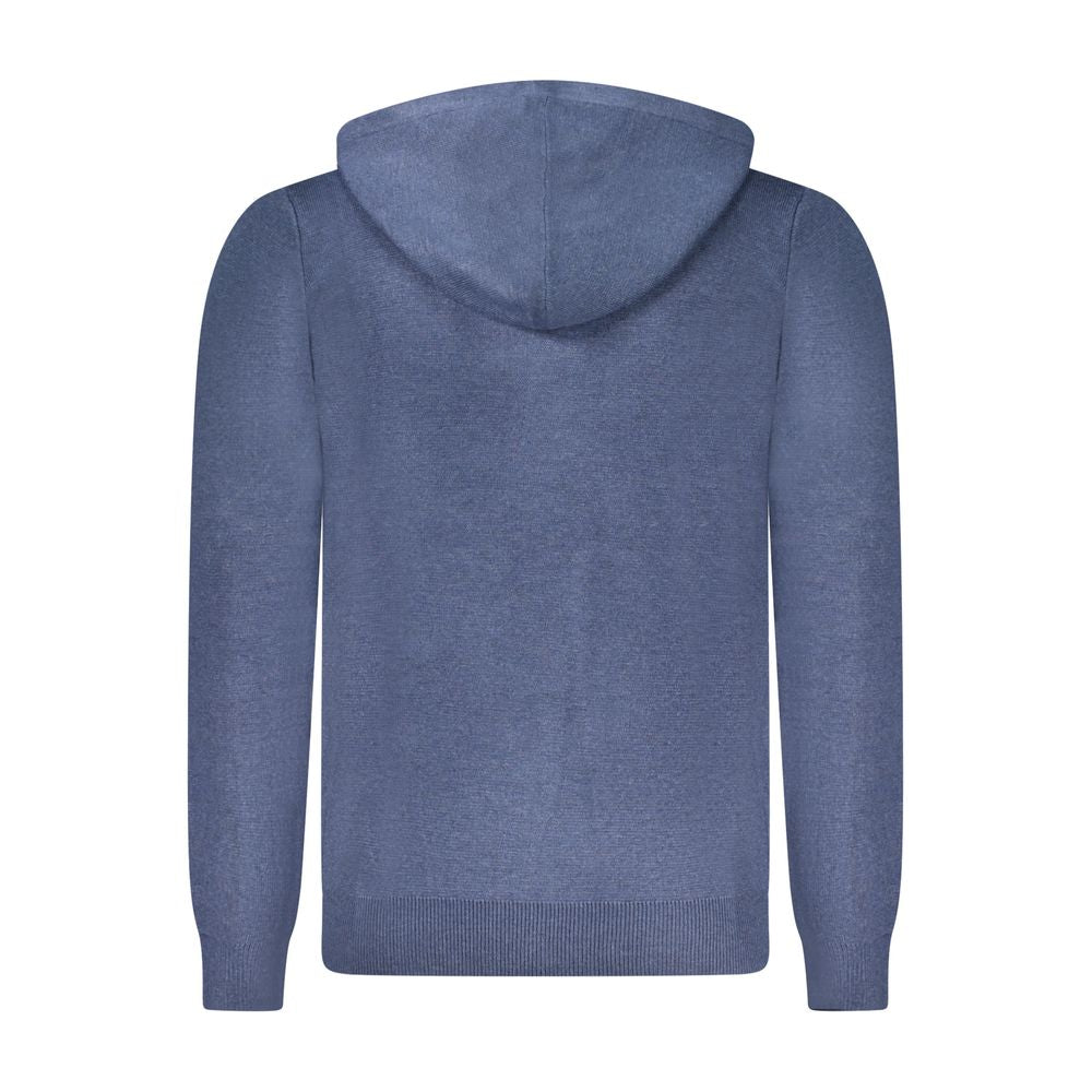 Hooded Cardigan by Norway 1963 for men in viscose polyester & polyamide blue features an crisp silhouette, showcasing a sophisticated and detail for a truly crisp finish.