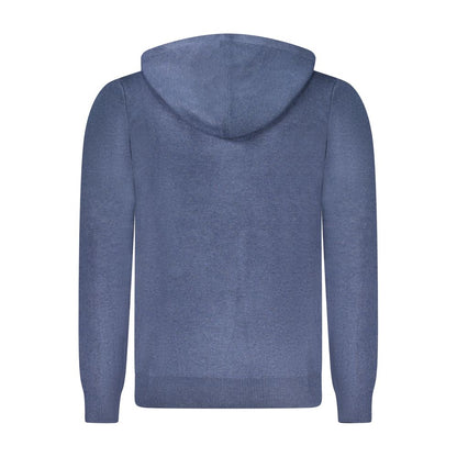 Hooded Cardigan by Norway 1963 for men in viscose polyester & polyamide blue features an crisp silhouette, showcasing a sophisticated and detail for a truly crisp finish.