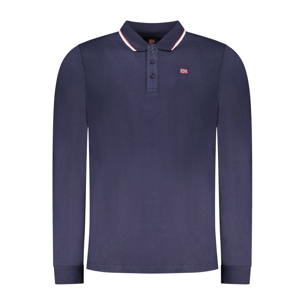 Polo Shirt by Norway 1963 for men in cotton blue features a eye catching silhouette, showcasing a refined and long-sleeve for a eye catching finish.