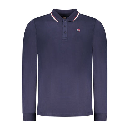 Polo Shirt by Norway 1963 for men in cotton blue features a eye catching silhouette, showcasing a refined and long-sleeve for a eye catching finish.