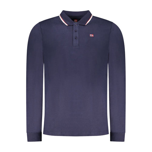 Polo Shirt by Norway 1963 for men in cotton blue features a eye catching silhouette, showcasing a refined and long-sleeve for a eye catching finish.