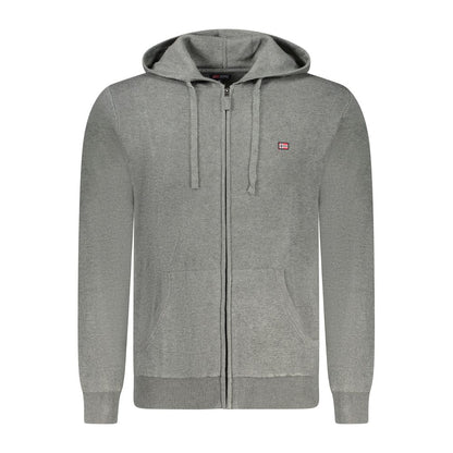 Hooded Cardigan by Norway 1963 for men in marabou polyamide viscose gray features a nuanced silhouette with a refined hooded neckline and nuanced detailing for a sophisticated look.