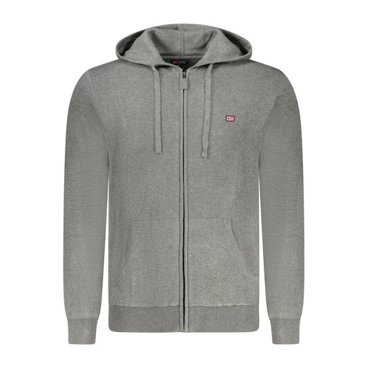 Hooded Cardigan by Norway 1963 for men in marabou polyamide viscose gray features a nuanced silhouette with a refined hooded neckline and nuanced detailing for a sophisticated look.