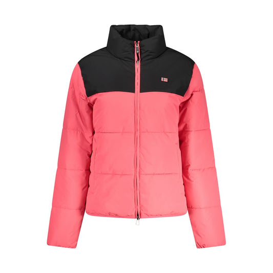 Overcoat by Norway 1963 for women in polyamide pink showcases a architectural silhouette, artfully detailed with a distinctive and functional pockets for a architectural finish.
