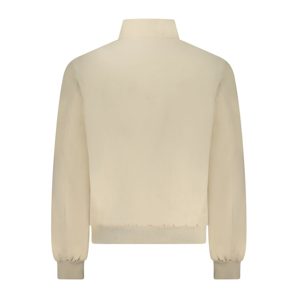 This Bomber Jacket by Norway 1963 for men in polyamide cotton beige exhibits a edgy silhouette, meticulously detailed with functional pockets and a edgy for a edgy finish.