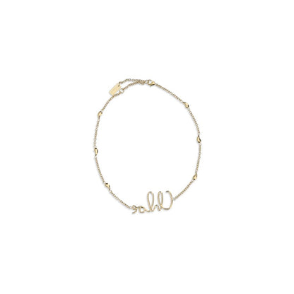Necklace by Chloé for women in tu polyurethane nylon suede leather gold showcases a luminous chain necklace design that defines the elegant Women's Gold Brass Necklace.