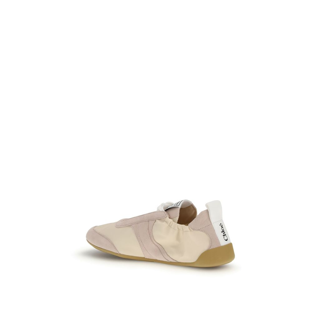 Athletic Sneakers by Chloé for women in tu polyurethane nylon suede leather beige features an effortless chic silhouette, showcasing the signature athletic style of the Grace Women's Athletic TU Polyurethane Nylon Suede Leather Sneakers collection with a truly effortless chic finish.