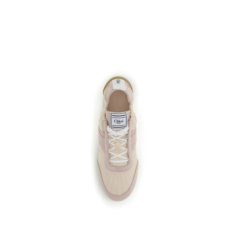 Athletic Sneakers by Chloé for women in tu polyurethane nylon suede leather beige features an exquisite silhouette, showcasing the premium athletic style of the Grace Women's Athletic TU Polyurethane Nylon Suede Leather Sneakers with an exquisite finish.