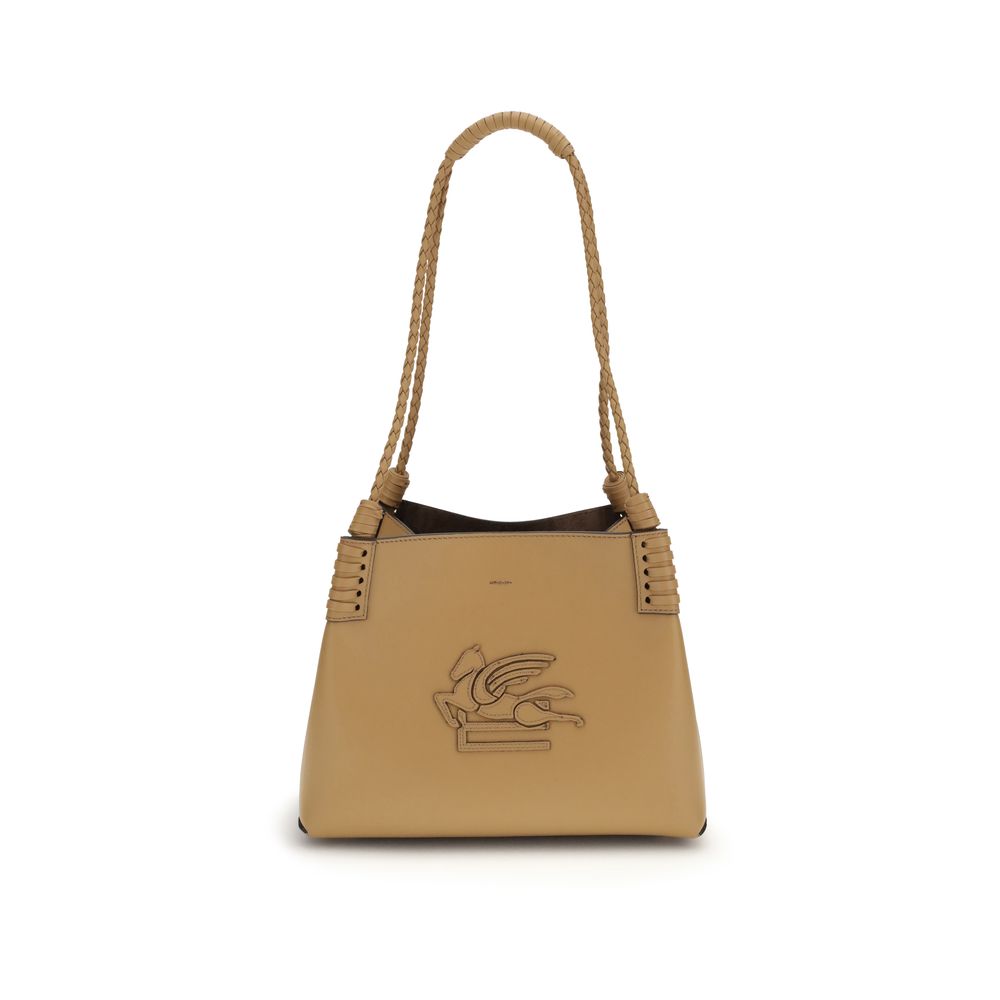 Quilted Satchel Pouch Shoulder Bag by Etro for women in bos taurus calf nappa & suede leather beige & signature features an effortlessly chic silhouette with a secure clasp & open-top, ample removable-pouch & single-compartment, and versatile handle for effortlessly chic everyday luxury.