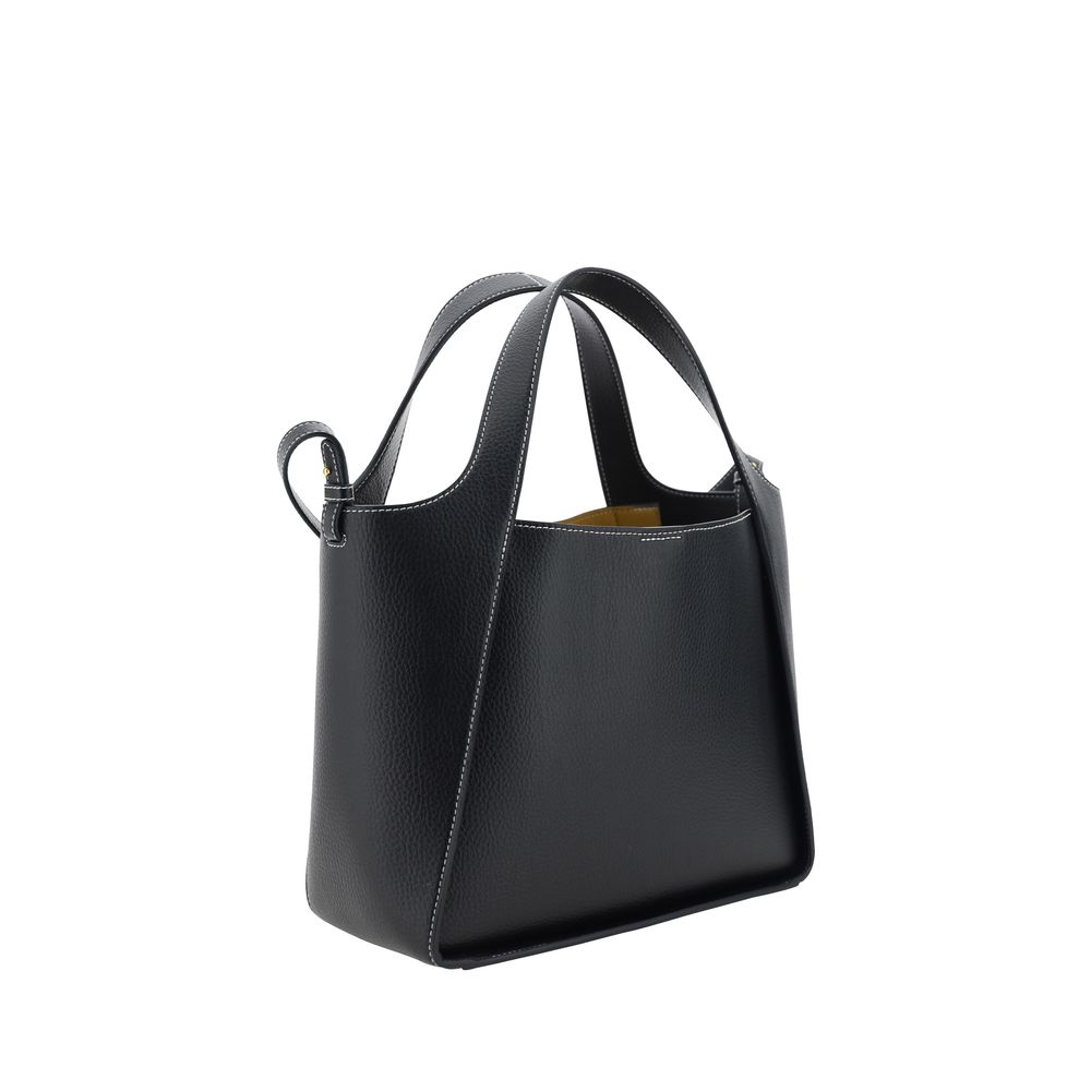 2-in-1 Shoulder & Crossbody Pouch Bag by Stella McCartney for women in polyamide faux leather black & monogram features an effortlessly chic silhouette with a secure flap, magnetic & button, ample , and versatile crossbody-strap, shoulder-strap, handle & adjustable-strap for effortlessly chic everyday luxury.