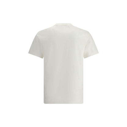 T-Shirt by Burberry for men in cotton white & patterned features a plush silhouette, showcasing a sophisticated crew neckline and for a truly plush finish.
