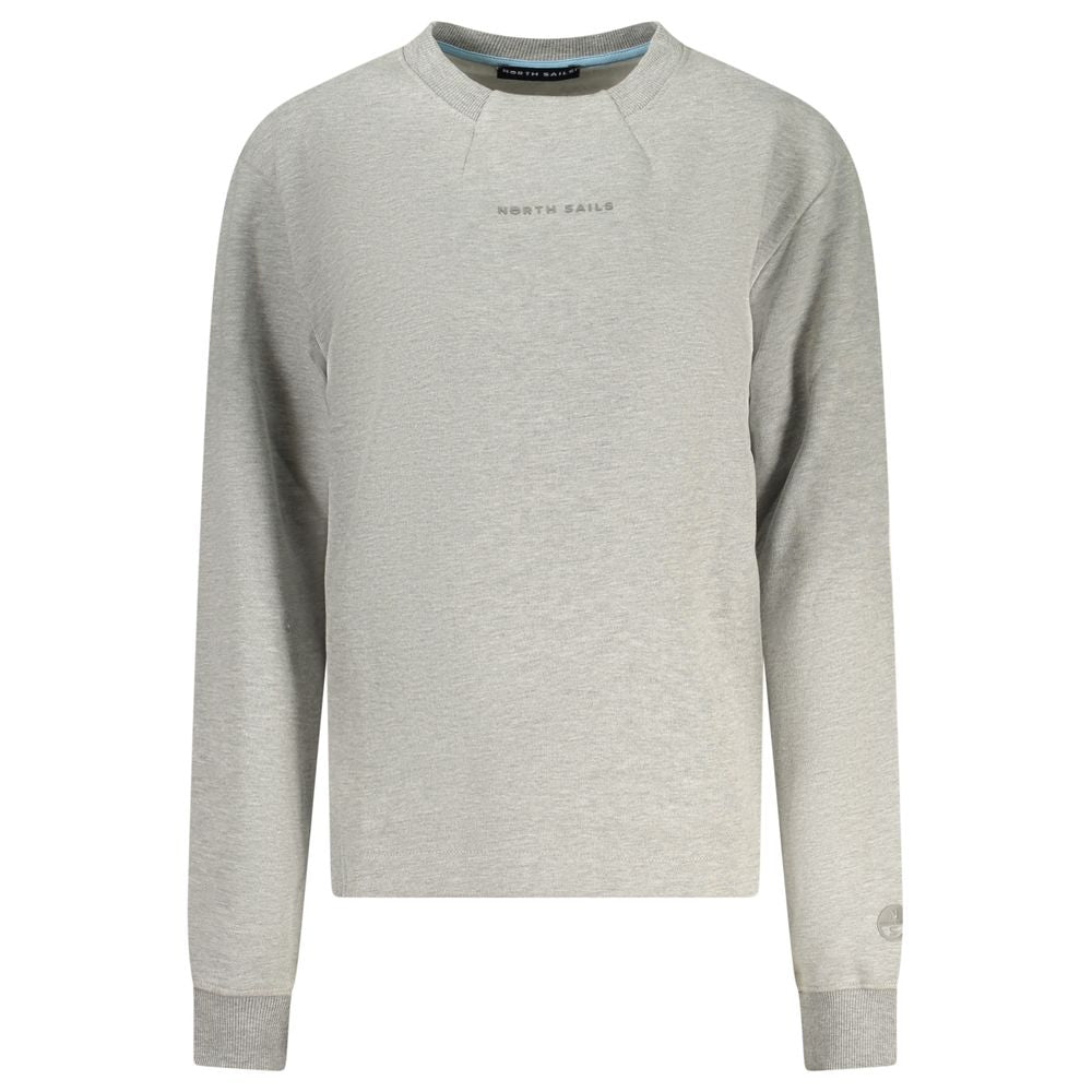 Sweatshirt by North Sails for women in cotton gray & white showcases a slouchy chic silhouette, artfully detailed with a slouchy chic and for a slouchy chic finish.