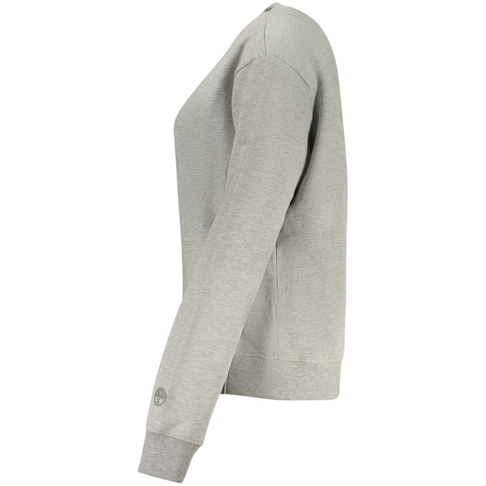 Sweatshirt by North Sails for women in cotton gray & white features an exquisite silhouette, showcasing and details for a exquisite look.